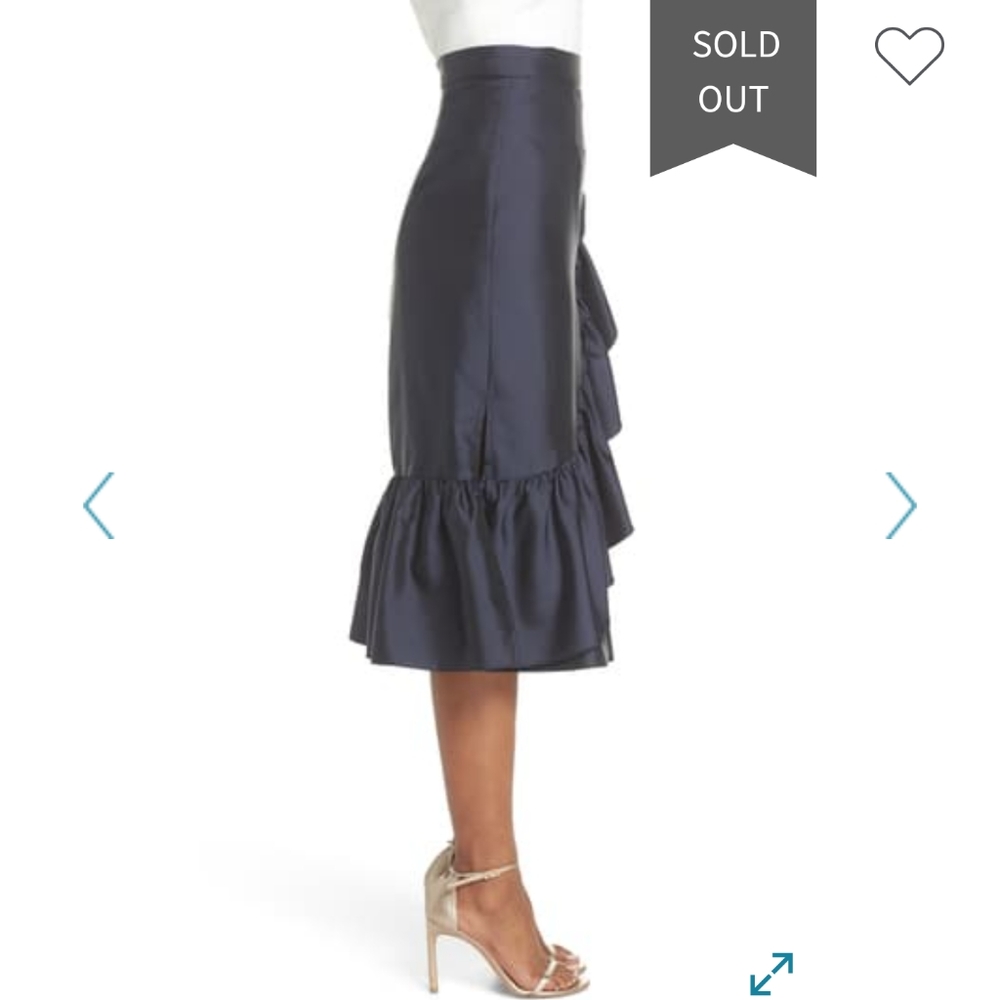 Eliza J Navy Blue Ruffle Midi Skirt
Size 12 - Picture 11 of 12